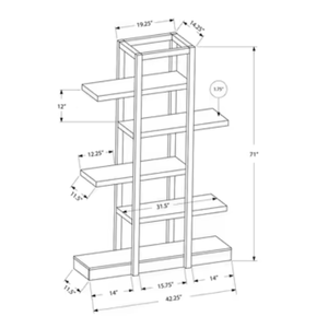 Chất lượng cao Gỗ Tếch rắn Tủ sách bằng gỗ thiết kế hiện đại mạnh mẽ và bền với giá tốt nhất - Product Image 5