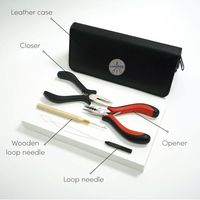 LUMINEX IMPEX LI-2085 Kit d'outils 5-en-1 en acier inoxydable pour extensions capillaires, avec fermeture éclair, pour micro-anneaux, perles et mèches à clipser, ensemble professionnel avec ouvre-mèches