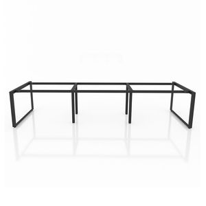 Pieds de bureau en acier inoxydable de style industriel 3600x1200, cadre triangulaire avec design moderne et joints emboîtables pour hôtels - Product Image 2