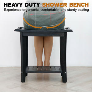 Shower <b>Bench</b> With Water-Resistant Build Anti-Slip Surface and Compact Design <b>for</b> Hotels Spas and Care Facilities - Product Image 3