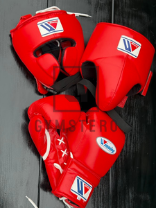 Ensemble de boxe sur mesure de haute qualité, gants en cuir à doigts complets, fermeture à lacets, sangle de poignet réglable, impression sérigraphiée - Product Image 4