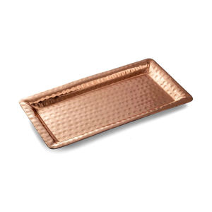 Plateau en cuivre martelé de qualité supérieure, plat de service rectangulaire, plateau décoratif vintage pour la maison, pour l'utilisation en hôtel et en cuisine de restaurant - Product Image 2
