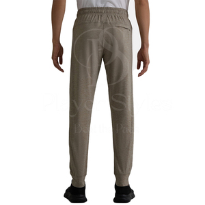 Joggers légers en coton/polyester pour hommes, logo personnalisé, taille mi-haute, délavage clair, coupe droite, style décontracté, haute qualité, teinture unie - Product Image 5