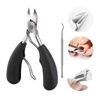 Coupe-ongles incurvé en acier inoxydable à joint lapé, ouverture large pour une coupe d'ongles professionnelle de précision, coupe propre et précise