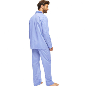 <b>Men's</b> 100% Cotton <b>Pajama</b> <b>Set</b> Quality Wholesale Satin Sleepwear Two-Piece Home <b>Set</b>-XL Size - Product Image 2