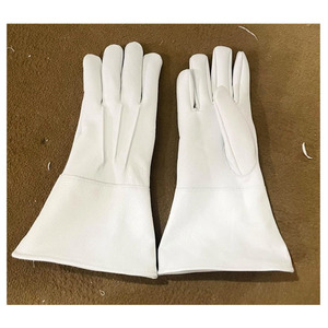 Freemason Masonic Grand Lodge ถุงมือสีเงินสีแดงแบบไขว้ถุงมือแบบเรียบสำหรับผู้ชายใส่สบายวัสดุที่ดีที่สุดและทั้งหมด - Product Image 5