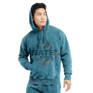 Sweat à capuche unisexe décontracté en molleton français surdimensionné, délavé à l'acide, streetwear, broderie, impression sérigraphique, tricot, poche - Product Image 1