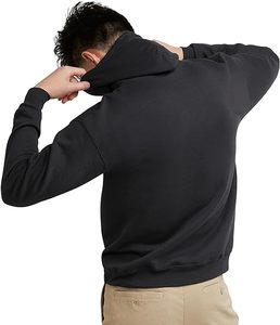 100% coton 260gsm sweats à capuche surdimensionnés pour hommes à séchage rapide respirant col rond avec logo pour la forme physique au printemps été - Product Image 4