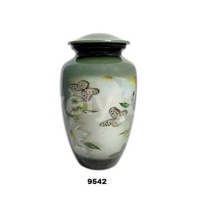 Encantadoras urnas de cremación de aluminio de mariposa para cenizas humanas-Urna funeraria para adultos hecha a mano-Urna asequible para cenizas - Product Image 1