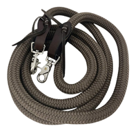 Rênes de cheval en nylon de qualité supérieure, rênes tressées et rembourrées en nylon d'équitation, rênes d'équitation latérales fendues