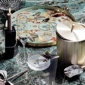 Plateau de service rond décoratif en émail de qualité supérieure avec impression d'art animal paon, plateau à cadre métallique pour la maison et les cadeaux - Product Image 4