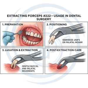 Dental Extraction Forceps #222 | High-Quality Stainless Steel <b>Surgical</b> <b>Instrument</b> for Oral Surgery & Tooth Extraction CE ISO - Product Image 2