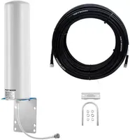 Antenne omnidirectionnelle extérieure cylindrique 12 dBi pour connecteur RF, 698-2700 MHz, polarisation verticale, pour routeur cellulaire