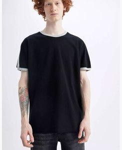 Camiseta de lujo de algodón pesado liso de alto rango, camiseta unisex con estampado personalizado de logotipo, cuello simulado, camiseta en blanco, camiseta transpirable de gran tamaño para hombre - Product Image 6