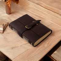 Journal en papier de bord de plage fait à la main de qualité supérieure avec boucle de soutien-gorge antique Journal relié en cuir grand cahier d'écriture produit OEM & FBA