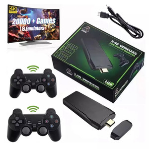 M8 Lite plug-and-play chơi game console 20000 + được xây dựng trong trò chơi 18 cổ điển NES SNES emulators Đen TV Stick điều khiển không dây - Product Image 1