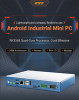 Mini PC Industrial sin Ventilador con Rockchip RK3568, 2GB LPDDR4 + 32GB, Computación en Borde, PC Integrado con GbE LAN, RS232, 4USB