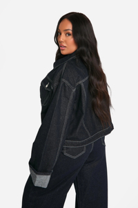 Chaqueta Vaquera de Mezclilla para Mujer, Hecha a Medida, de Alta Calidad, Algodón, Invierno, Lisa, con Botones, Estilo Vintage Dulce, Tallas Grandes, Servicio OEM ODM - Product Image 6