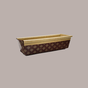 10pcs Disposable Large Dark Brown Corrugated <b>Silicone</b> <b>Baking</b> Paper Molds 225x70H65mm Rectangular Ins Style Cupcake Cups 400g - Product Image 1