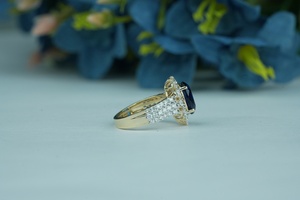 Exclusive Lab Grown Diamond <b>Moissanite</b> <b>Ring</b> Oval and Round Cut VS1 Clarity IGI SGL Certified Gold Rose Gold Silver Wholesale - Product Image 3