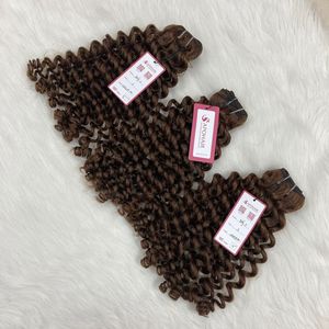 Máquina de extensiones de cabello humano vietnamita Virgen sin procesar, cutícula de doble trama alineada, marrón, sin enredos, sin derramamiento, 100g, grado 8A-12A - Product Image 4