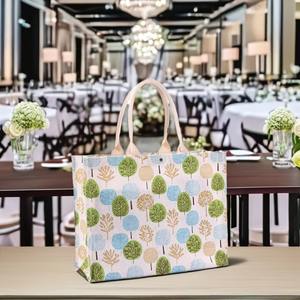 <b>Jute</b> Canvas <b>Tote</b> <b>Bag</b> Cotton Canvas Reusable Custom logo Eco Shopping Canvas <b>Jute</b> <b>Bag</b> - Product Image 5