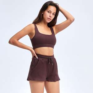 Women's Nylon Ombre Sports Bodysuit Gym Yoga Shockproof Fitness Suit with One-piece Chest Pad Leggings - Product Image 4