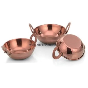 Restaurante Comida Utensilios de cocina Kadhai Más alta calidad Martillado Trabajo Chapado en oro Hecho a mano Vintage Cocina Comida decorativa Kadhai - Product Image 5