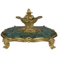 Centre de table en pierre de malachite fait main, simple, traditionnel, taille personnalisée, accessoire de décoration intérieure, écologique, lien commercial, irrégulier