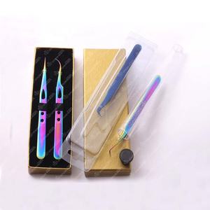 Logo personnalisé Outils professionnels de beauté d'extension de cils en acier inoxydable avec pointe pointue Emballage de marque privée dans un tube - Product Image 4