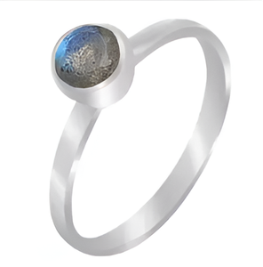 Piedra preciosa de labradorita a la moda, joyería única de Plata de Ley 925, anillo clásico de moda Chapado en plata para compromiso de boda. - Product Image 6