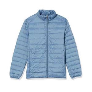 Chaqueta de Plumón para Hombre, Estilo Casual, con Capucha y Cuello Alto, Color Azul Claro, Abrigo Acolchado Cálido, Venta al Por Mayor - Product Image 2