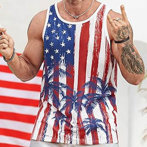 Camisetas sin mangas de talla grande para hombre, camisetas sin mangas transpirables de algodón de estilo callejero para verano, camisetas sin mangas para hombre - Product Image 5