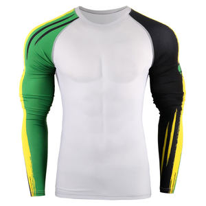 Hot Sale Men's Breathable Rash Guard All Sizes <b>Long</b> <b>Sleeve</b> Spandex/Polyester Sublimation <b>Compression</b> <b>Shirt</b> MMA BJJ Gym Fitness - Product Image 3