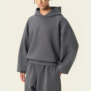 Conjunto de 2 Piezas de Pantalones Deportivos Holgados y Sudadera con Capucha, Personalizados, de Felpa, para Hombre - Product Image 4