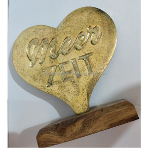 Recién llegado, escultura navideña de mesa de Metal con Base de madera para decoración del hogar en diseños y tamaños personalizados - Product Image 3