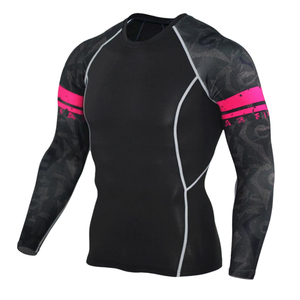 Camisa de compresión de manga larga personalizada OEM para hombre BJJ MMA Rash guards Rash Guard para BJJ Rash Guard MMA Workout Gym wear - Product Image 1