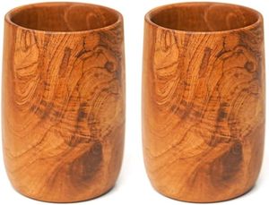 Tazas de madera con aislamiento de doble pared superventas Koi taza de madera duradera para bebidas calientes y frías - Product Image 3