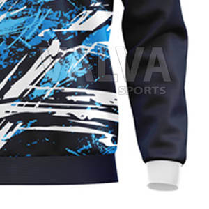 เสื้อสเวตเตอร์โอเวอร์ไซส์ของผู้ชายผ้าฝ้ายผสมดีไซน์และสีต่างกันสำหรับฤดูหนาว - Product Image 5