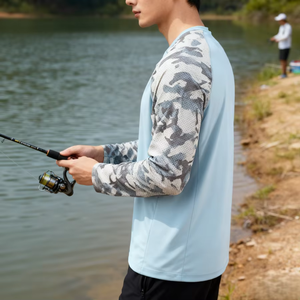 Camisa de Pesca de Manga Larga con Diseño de Camuflaje, Protección UV, Secado Rápido y Transpirable, de Calidad Premium y a la Moda, para Pesca y Deportes al Aire Libre - Product Image 6