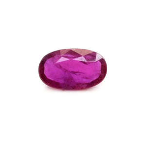 Rubis naturel du Mozambique 2 carats, non traité, taille coussin ovale, poli, traité thermiquement, rouge rose, 8 mm, diamant de laboratoire, moissanite - Product Image 1