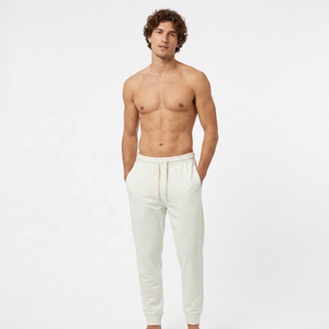 <b>Men's</b> <b>White</b> Cotton Sweatpants Elastic Waist Drawstring Casual <b>Joggers</b> Side Pockets Breathable Spring Wear - Product Image 6