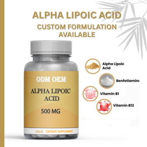 Acide alpha-lipoïque OEM de qualité supérieure 150 gélules Complément alimentaire fulvique à haute teneur en ALA Capsules d'acide alpha-lipoïque naturel - Product Image 4