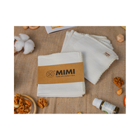 GOTS Tissu en mousseline de coton biologique teinté naturellement ultra doux et écologique Débarbouillettes de bain Logo personnalisé Couleur directement Vietnam