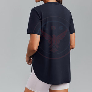 เสื้อยืดออกกำลังกายผู้หญิง ระบายอากาศได้ดี เป็นมิตรกับสิ่งแวดล้อม ผลิตจากโพลีเอสเตอร์/คอตตอน ปรับแต่งได้ ราคาดีที่สุด - Product Image 2