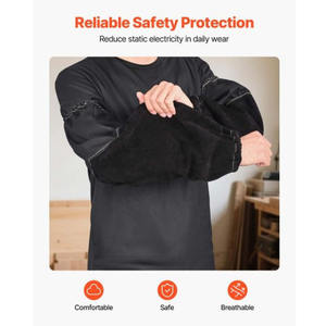 Mangas protectoras de manga de soldadura de algodón FR y cuero de vaca resistente de alta calidad a la venta - Product Image 4