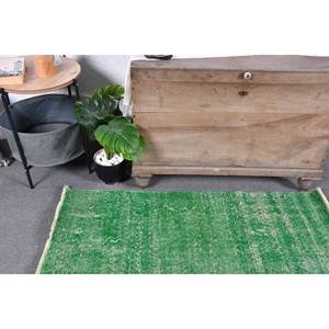 Tapis Turc Vintage Moderne 3.2 X 4.7ft Vert Patchwork Design Fait Main en Laine avec Support en Latex Classique Grande Taille pour Adolescents - Product Image 3