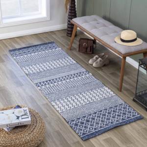 Alfombras Personalizadas de Diseño Moderno para Sala de Estar, Tejidas a Mano en Poliéster Wilton, Antideslizantes, Geométricas, Súper Afelpadas - Product Image 1