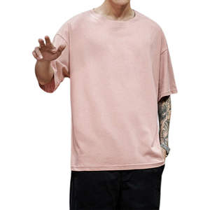 Camisetas de manga corta de alta calidad para hombre, camisetas lisas informales holgadas, pulóver, Tops de verano 100% - Product Image 4