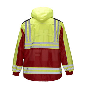 Veste de sécurité haute visibilité personnalisable pour vêtements de travail d'hiver réfléchissants et colorés avec logo personnalisé à vendre - Product Image 2